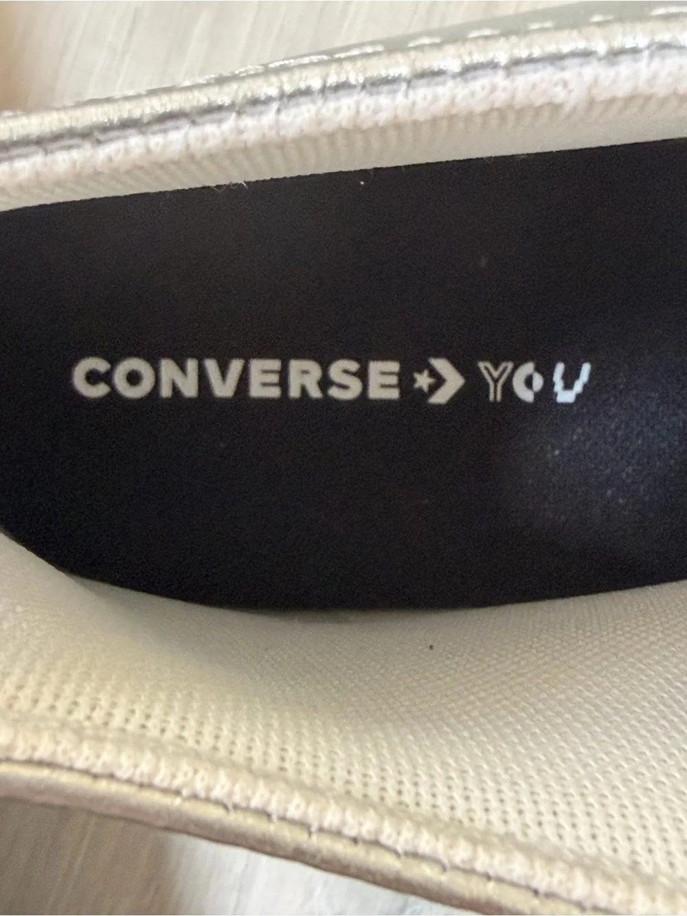Converse Chuck Taylor All Star Hi Silver Metallic Sneakers Men’s 12 Women’s 14 - Picture 9 of 10